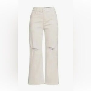 HUDSON White Rosalie High Rise Wide Leg Jeans sz32